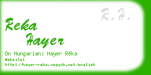 reka hayer business card